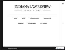 Tablet Screenshot of indianalawreview.com
